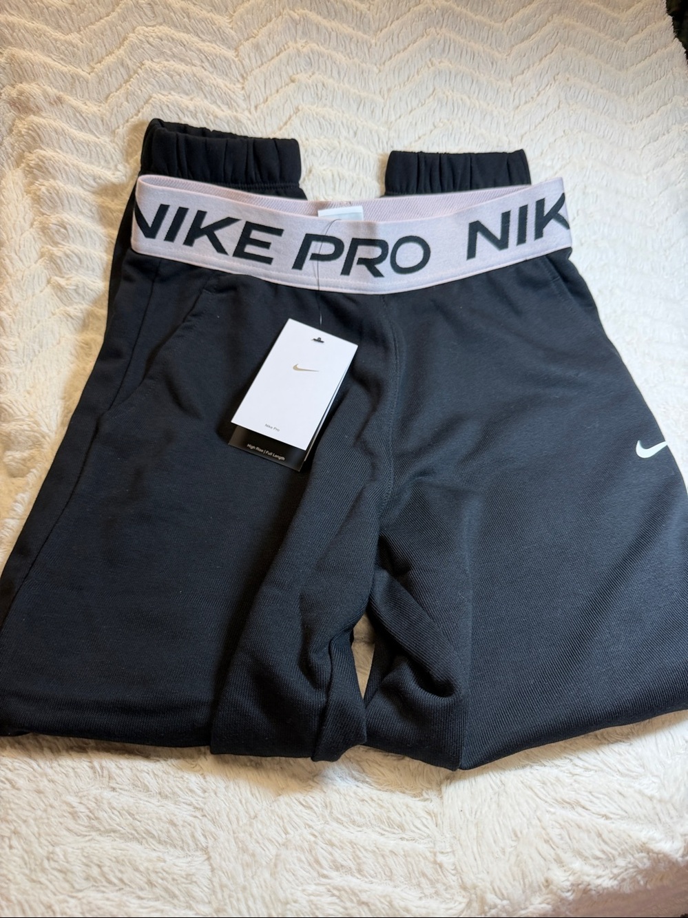 Nike Pro Black Kids' Dri-FIT Jogger Pants, Youth M, NWT